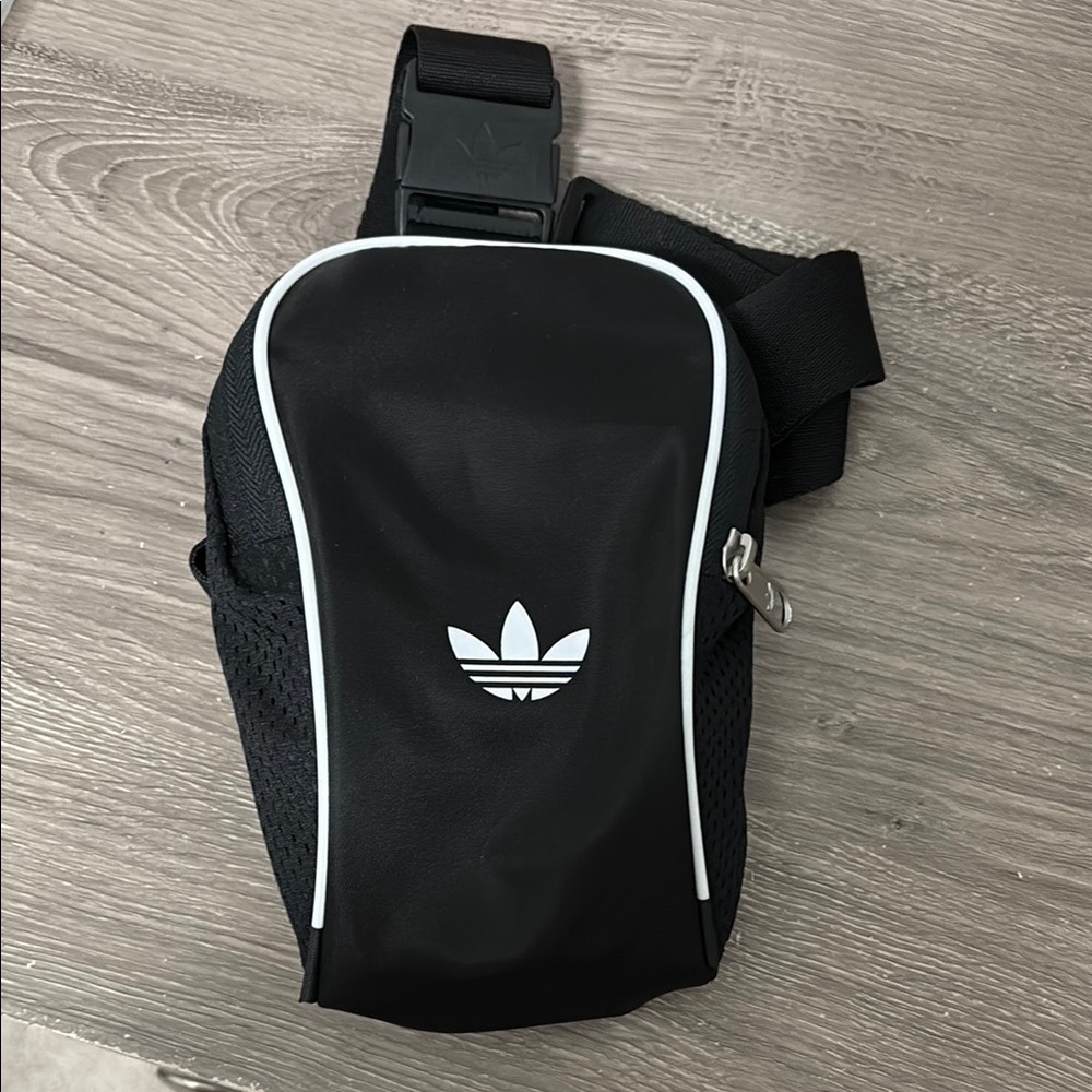 Adidas Black Belt Bag with Adjustable Strap and Sporty Design